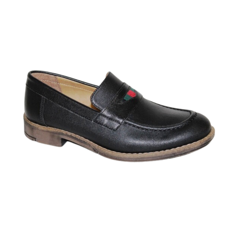 JuniorKids boys shoes with white laces and navy blue design, casual footwear for boys from Italiano Shoes collection.