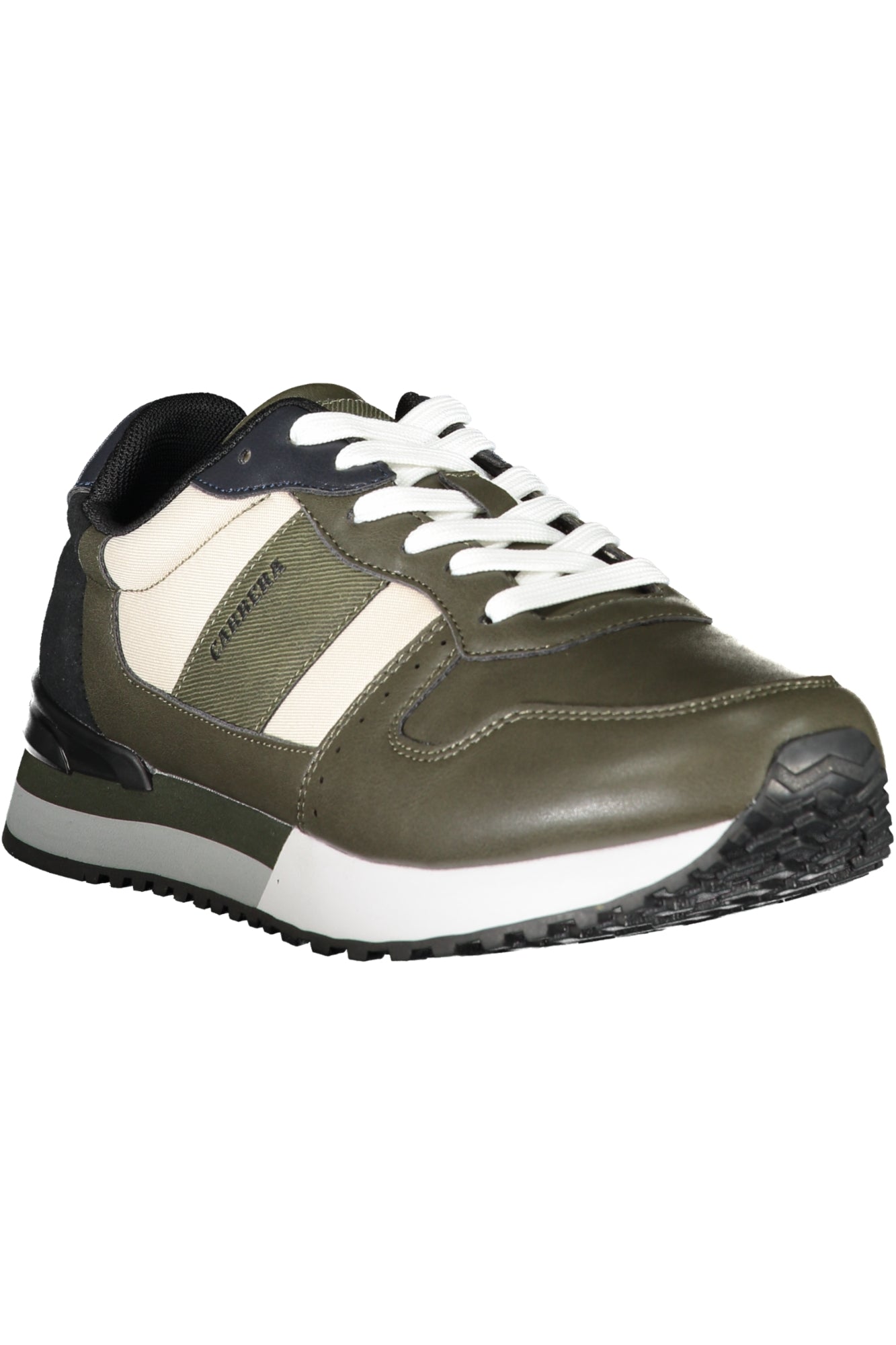Green CARRERA men's sports sneakers with breathable mesh and cushioned soles, designed for active wear and comfort.