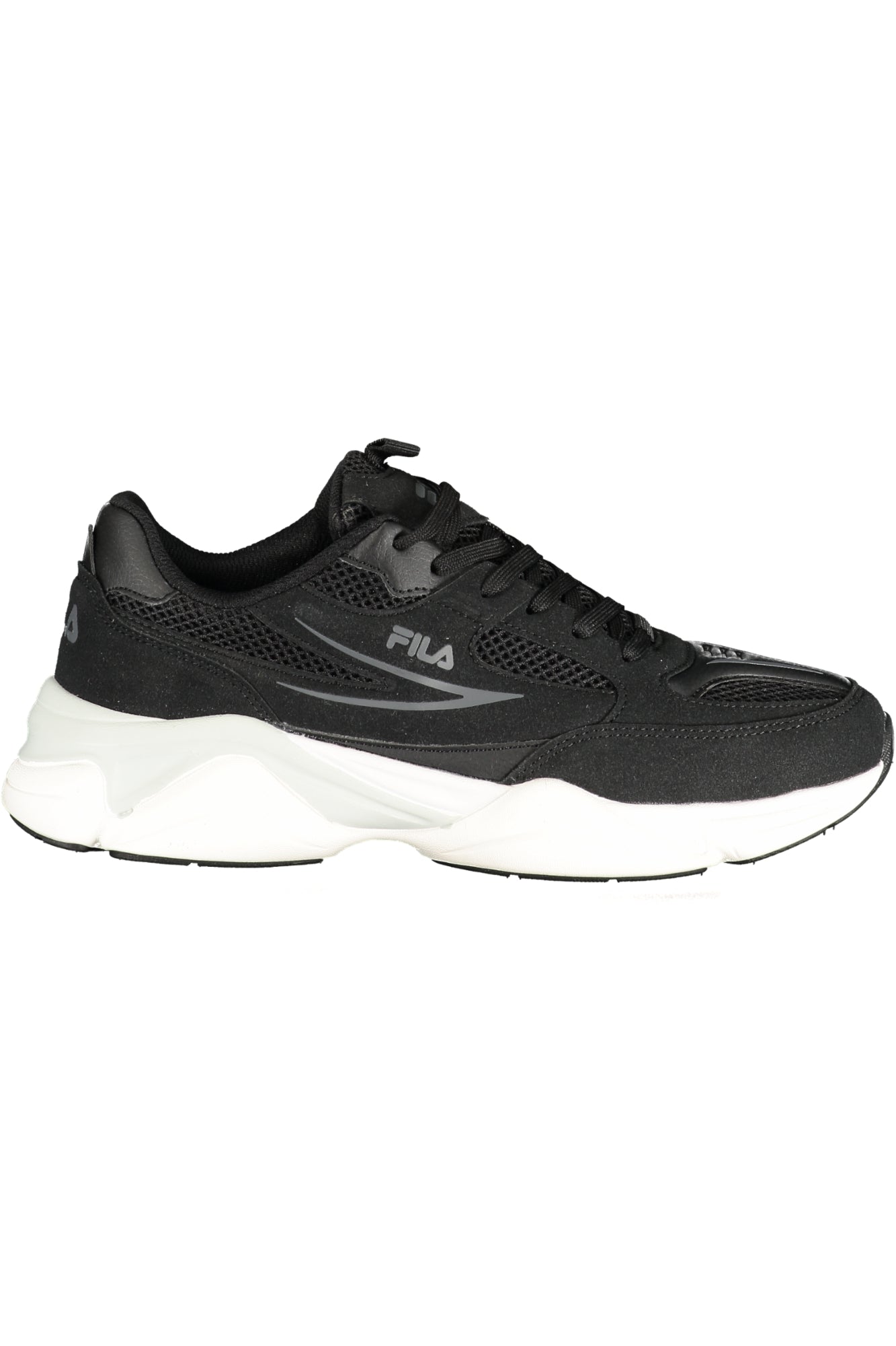 FILA men's black sports shoes with laces and logo detail