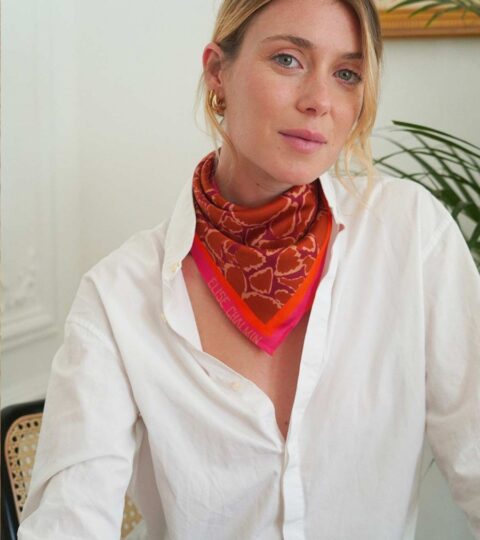 Accessoires Elise Chalmin  | Foulard En Soie Ben Girafe