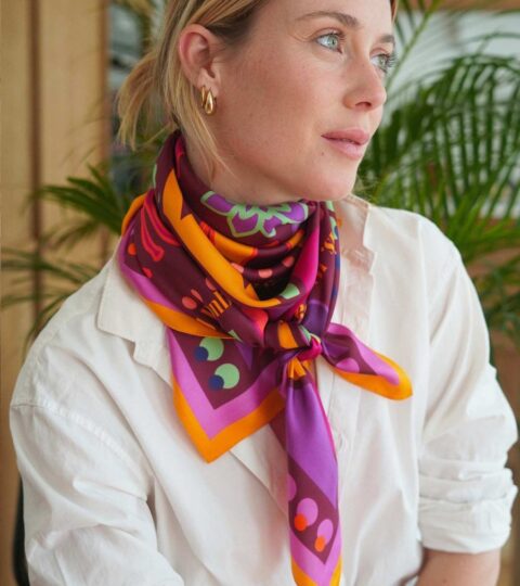 Accessoires Elise Chalmin  | Foulard En Soie Jerry Girafe